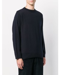 Мужской темно-синий свитер с круглым вырезом от Maison Flaneur