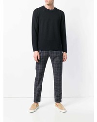 Мужской темно-синий свитер с круглым вырезом от Altea