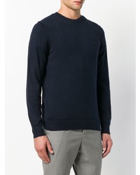 Мужской темно-синий свитер с круглым вырезом от Lacoste