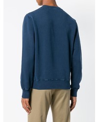 Мужской темно-синий свитер с круглым вырезом от Aspesi