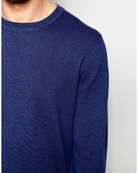 Мужской темно-синий свитер с круглым вырезом от Esprit
