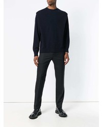 Мужской темно-синий свитер с круглым вырезом от Jil Sander