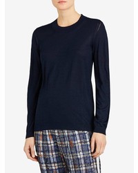 Женский темно-синий свитер с круглым вырезом от Burberry