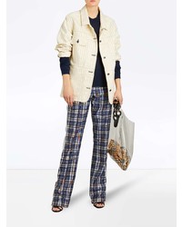 Женский темно-синий свитер с круглым вырезом от Burberry