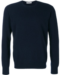 Мужской темно-синий свитер с круглым вырезом от Cruciani