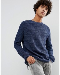 Мужской темно-синий свитер с круглым вырезом от Dead Vintage