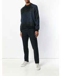 Мужской темно-синий свитер с круглым вырезом от Stephan Schneider