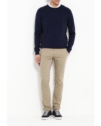 Мужской темно-синий свитер с круглым вырезом от DKNY