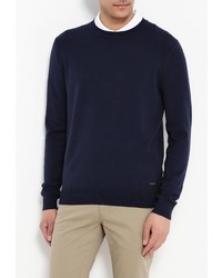 Мужской темно-синий свитер с круглым вырезом от DKNY