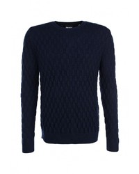 Мужской темно-синий свитер с круглым вырезом от DKNY