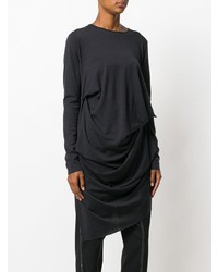 Женский темно-синий свитер с круглым вырезом от Uma Wang