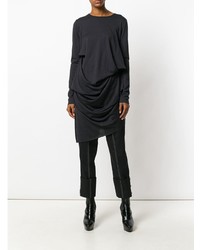 Женский темно-синий свитер с круглым вырезом от Uma Wang