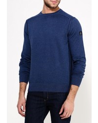 Мужской темно-синий свитер с круглым вырезом от Duck and Cover