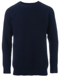 Мужской темно-синий свитер с круглым вырезом от E. Tautz