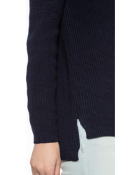 Женский темно-синий свитер с круглым вырезом от 525 America