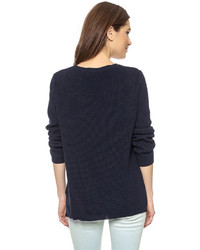 Женский темно-синий свитер с круглым вырезом от 525 America