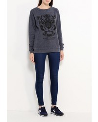 Женский темно-синий свитер с круглым вырезом от Emoi