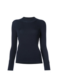 Женский темно-синий свитер с круглым вырезом от Enfold