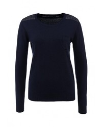 Женский темно-синий свитер с круглым вырезом от F5