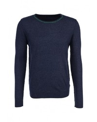 Мужской темно-синий свитер с круглым вырезом от F5