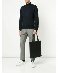 Мужской темно-синий свитер с круглым вырезом от Maison Flaneur