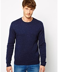 Мужской темно-синий свитер с круглым вырезом от French Connection