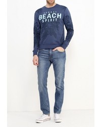 Мужской темно-синий свитер с круглым вырезом от Fresh