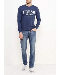 Мужской темно-синий свитер с круглым вырезом от Fresh