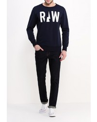 Мужской темно-синий свитер с круглым вырезом от G Star