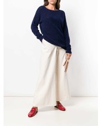 Женский темно-синий свитер с круглым вырезом от Chiara Bertani