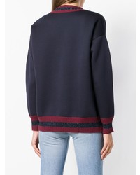 Женский темно-синий свитер с круглым вырезом от Moncler