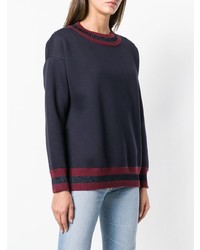 Женский темно-синий свитер с круглым вырезом от Moncler