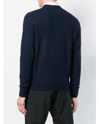 Мужской темно-синий свитер с круглым вырезом от A.P.C.