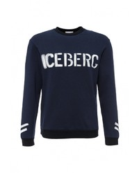 Мужской темно-синий свитер с круглым вырезом от Iceberg