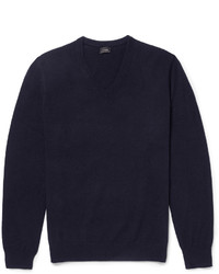 Мужской темно-синий свитер с круглым вырезом от J.Crew