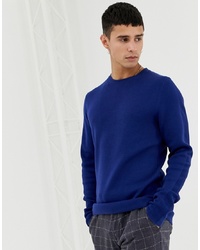Мужской темно-синий свитер с круглым вырезом от Jack & Jones
