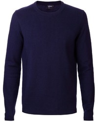 Мужской темно-синий свитер с круглым вырезом от Jil Sander