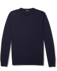 Мужской темно-синий свитер с круглым вырезом от Jil Sander