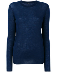 Женский темно-синий свитер с круглым вырезом от Joseph