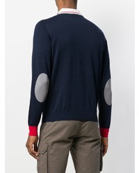 Мужской темно-синий свитер с круглым вырезом от Sun 68