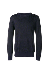 Мужской темно-синий свитер с круглым вырезом от Just Cavalli
