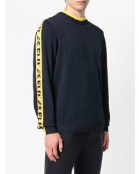 Мужской темно-синий свитер с круглым вырезом от Diesel