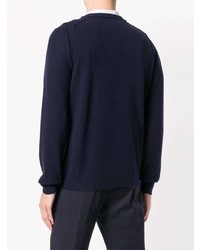 Мужской темно-синий свитер с круглым вырезом от Dondup