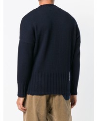 Мужской темно-синий свитер с круглым вырезом от Corelate