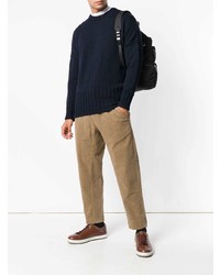 Мужской темно-синий свитер с круглым вырезом от Corelate