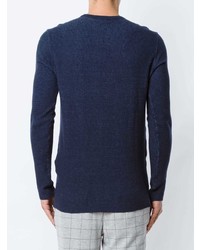 Мужской темно-синий свитер с круглым вырезом от OSKLEN