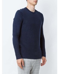 Мужской темно-синий свитер с круглым вырезом от OSKLEN