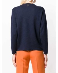 Женский темно-синий свитер с круглым вырезом от Oyuna