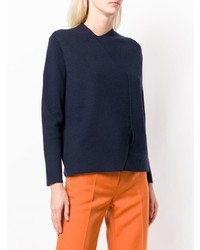 Женский темно-синий свитер с круглым вырезом от Oyuna