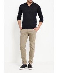 Мужской темно-синий свитер с круглым вырезом от LAGERFELD